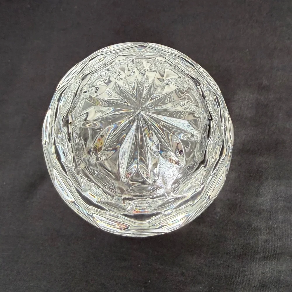 Godinger Crystal Legends Egg Trinket Box Candy Dish 24% Lead Crystal Made Poland